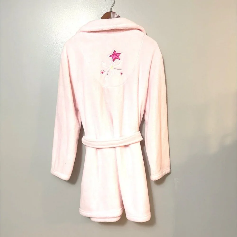 Pink Sonoma Life + Style Intimates Fleece Robe With Star Embroidery & Belted Wai - Picture 4 of 9